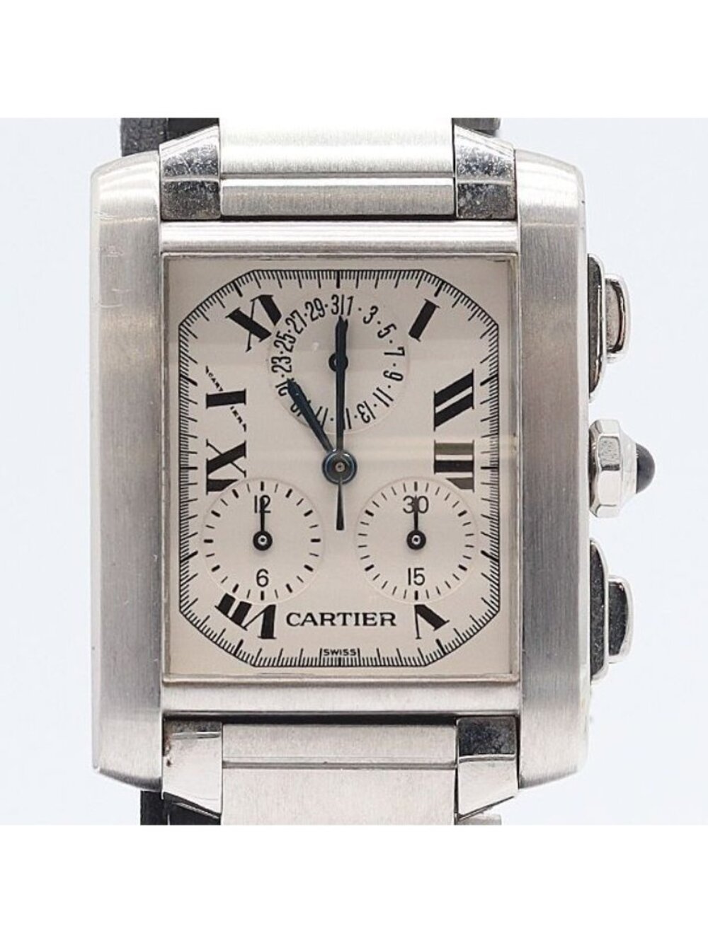 Cartier Tank Francaise Chrono Reflex Ivory Dial Watch